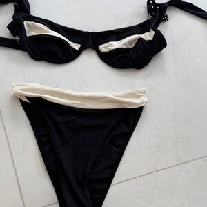 Monday Swimwear Black and Cream Bikini